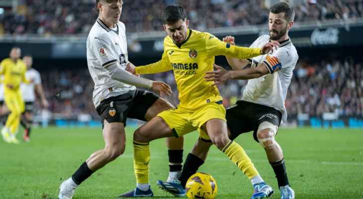 مباراة حاسمة بين فياريال وفالنسيا في الدوري الإسباني